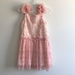 BCBGirls cream and light pink dress. Size 4.